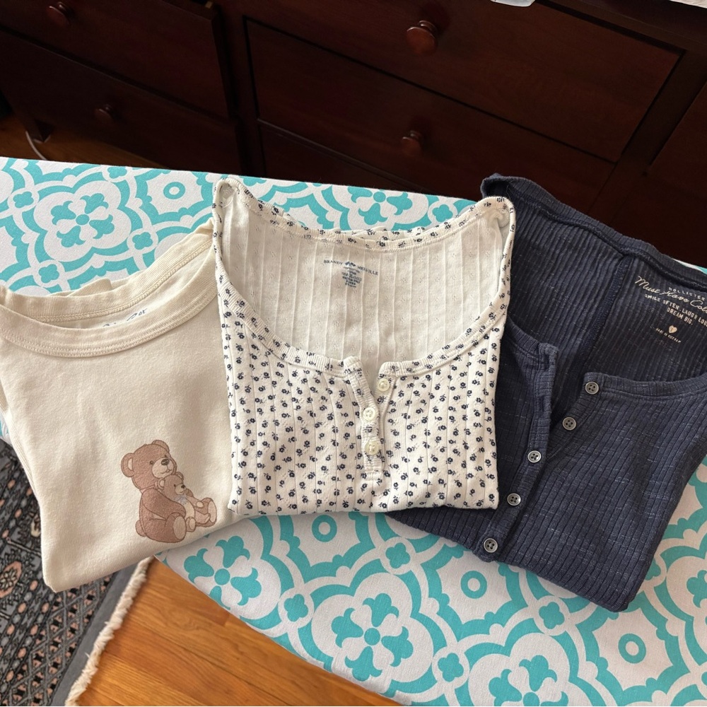 Brandy Melville & Hollister Bundle | 3 Coquette Baby Tees